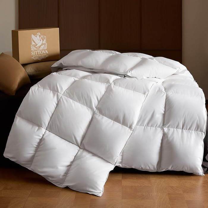 Goose Down Fiber Comforter King Size – All-Season Hotel Quality Duvet Insert, High Fill Power, ... | Amazon (US)