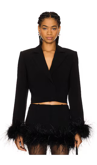 Sophie Cropped Blazer in Black | Revolve Clothing (Global)