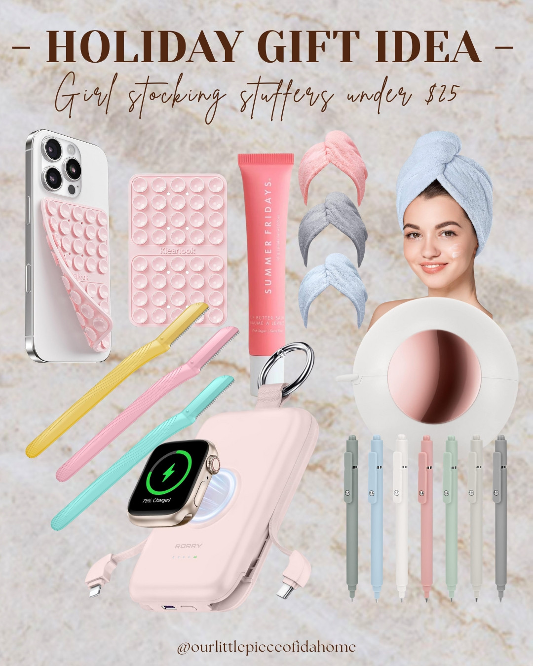 Cute stocking stuffers under $25. Pastel beauty picks, small tech, and everyday essentials she’ll actually use. A simple, budget-friendly roundup for teens and tweens. Shop the full list below. 

 #LTKGiftGuide #LTKHoliday #LTKFindsUnder100