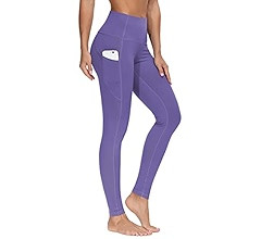THE GYM PEOPLE Thick High Waist Yoga Pants with Pockets, Tummy Control Workout Running Yoga Leggi... | Amazon (US)