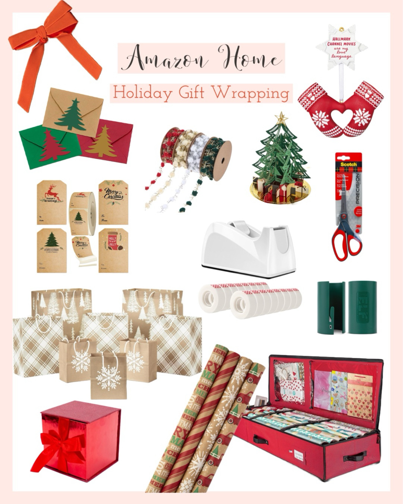  Hallmark Christmas Wrapping Paper Bundle with Cut