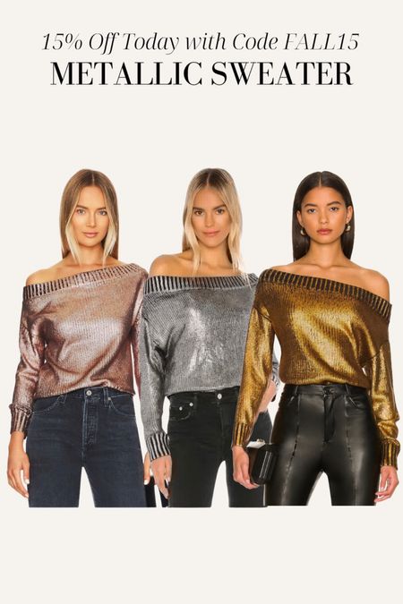 Metallic Sweater under $70! Fall sweater, gold sweater, silver sweater, rose gold sweater


#LTKunder100 #LTKSeasonal #LTKstyletip