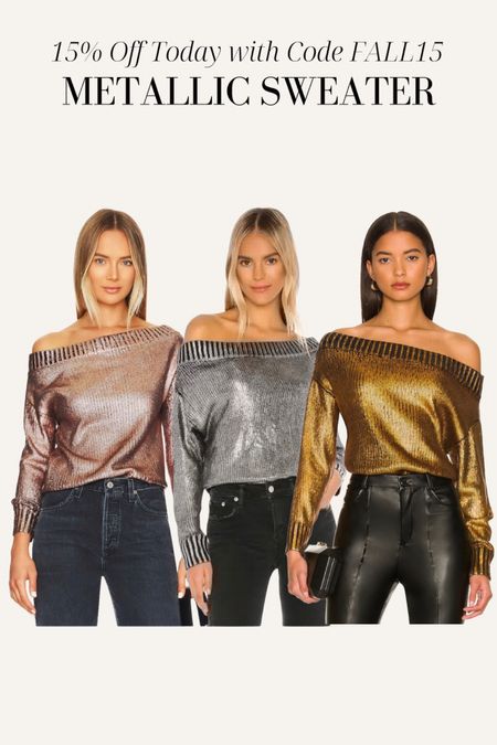 Metallic Sweater under $70! Fall sweater, gold sweater, silver sweater, rose gold sweater


#LTKunder100 #LTKSeasonal #LTKstyletip
