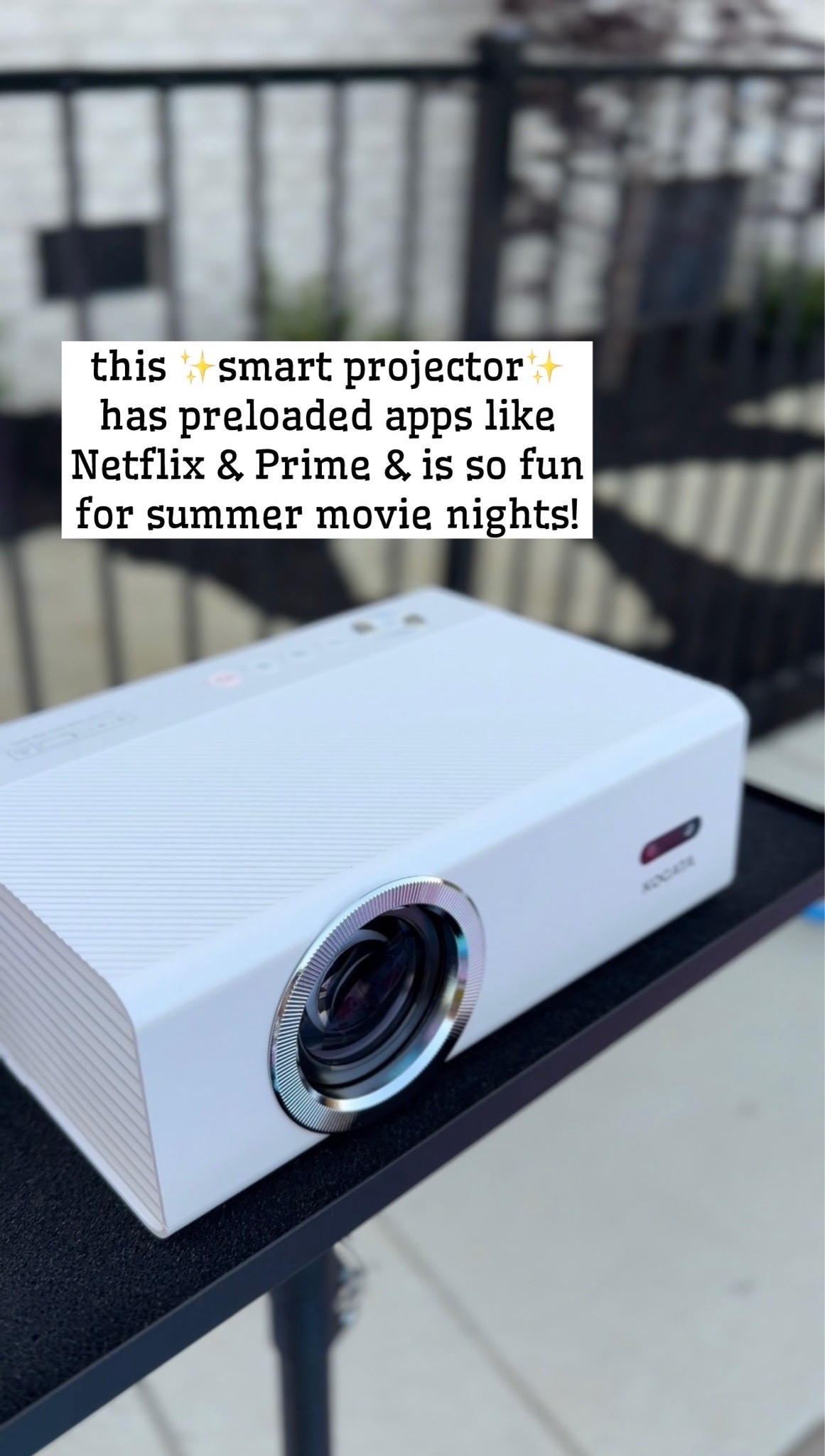 This smart projector has preloaded apps like Netflix & Prime!! Makes summer movie nights so fun!

Amazon finds, finds under 200, summer, watchnow, Elaina Zinke

#LTKSeasonal #LTKHome