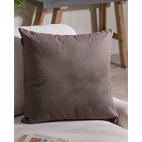 Dibor Plain Brown Cotton Indoor Outdoor Garden Furniture Chair Sofa Bench Cushion L50cm x W50cm | Size: 50 cm x 50 cm | Debenhams UK