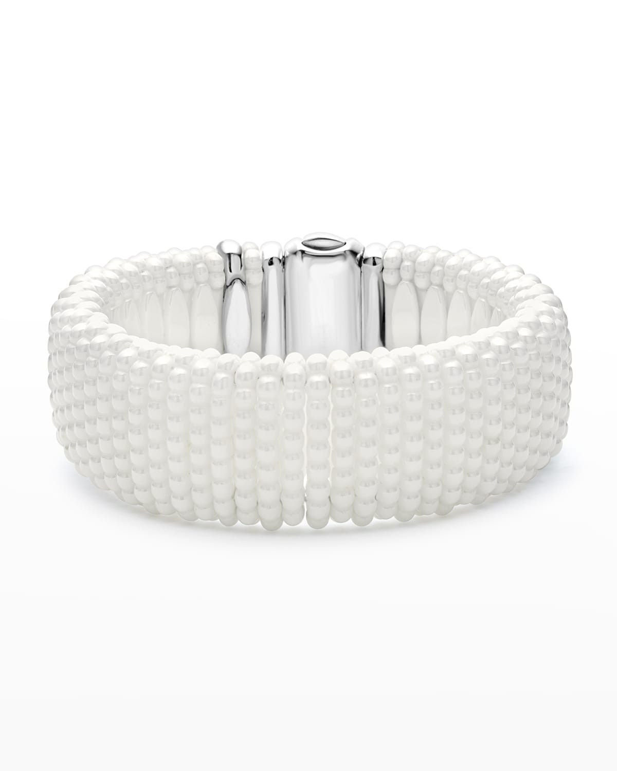 White Caviar White Ceramic Wide 23mm Rope Bracelet | Neiman Marcus