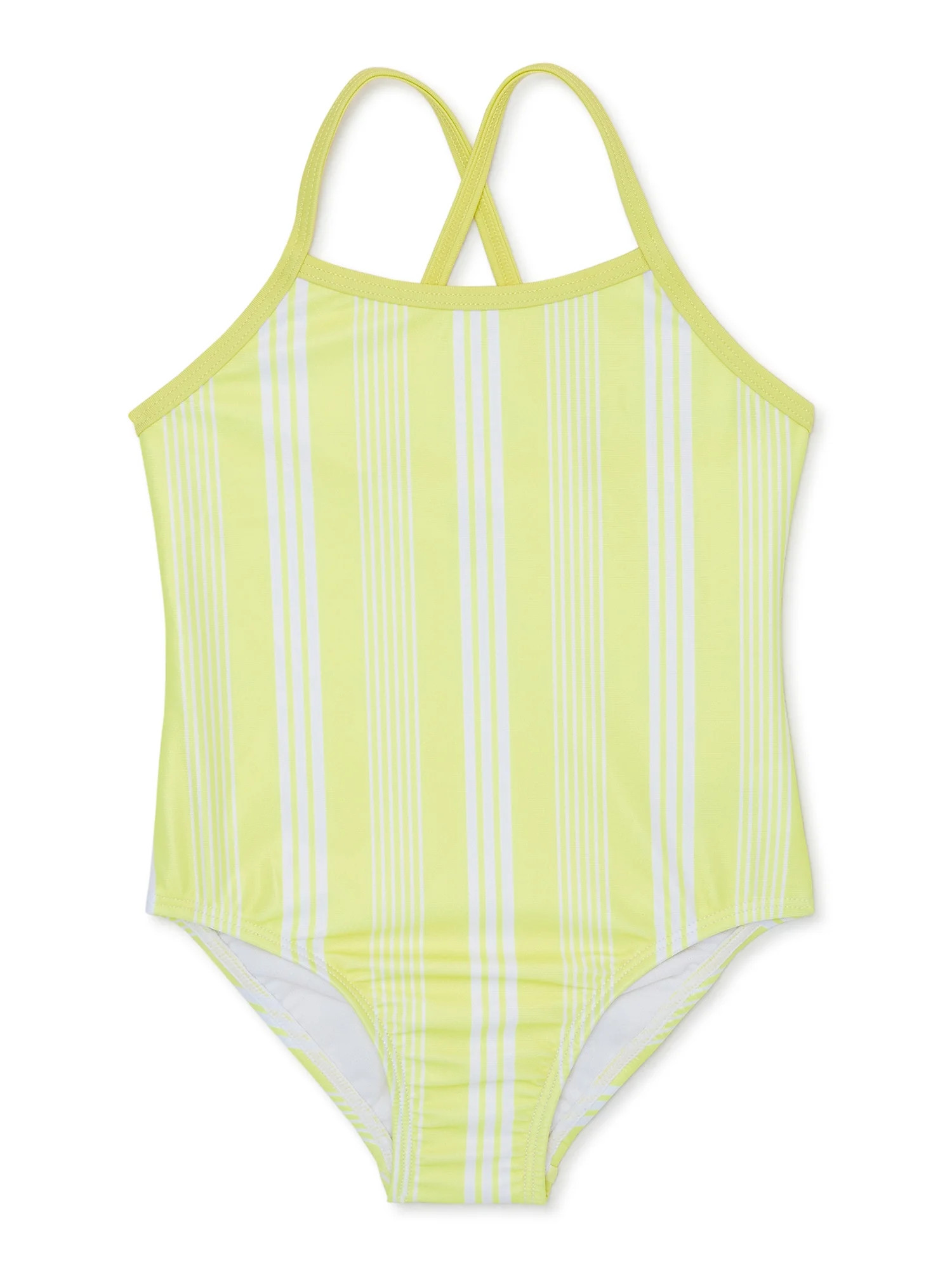 Wonder Nation Baby and Toddler Girl Strappy Swimsuit, 1-Piece, Sizes 12M-5T | Walmart (US)