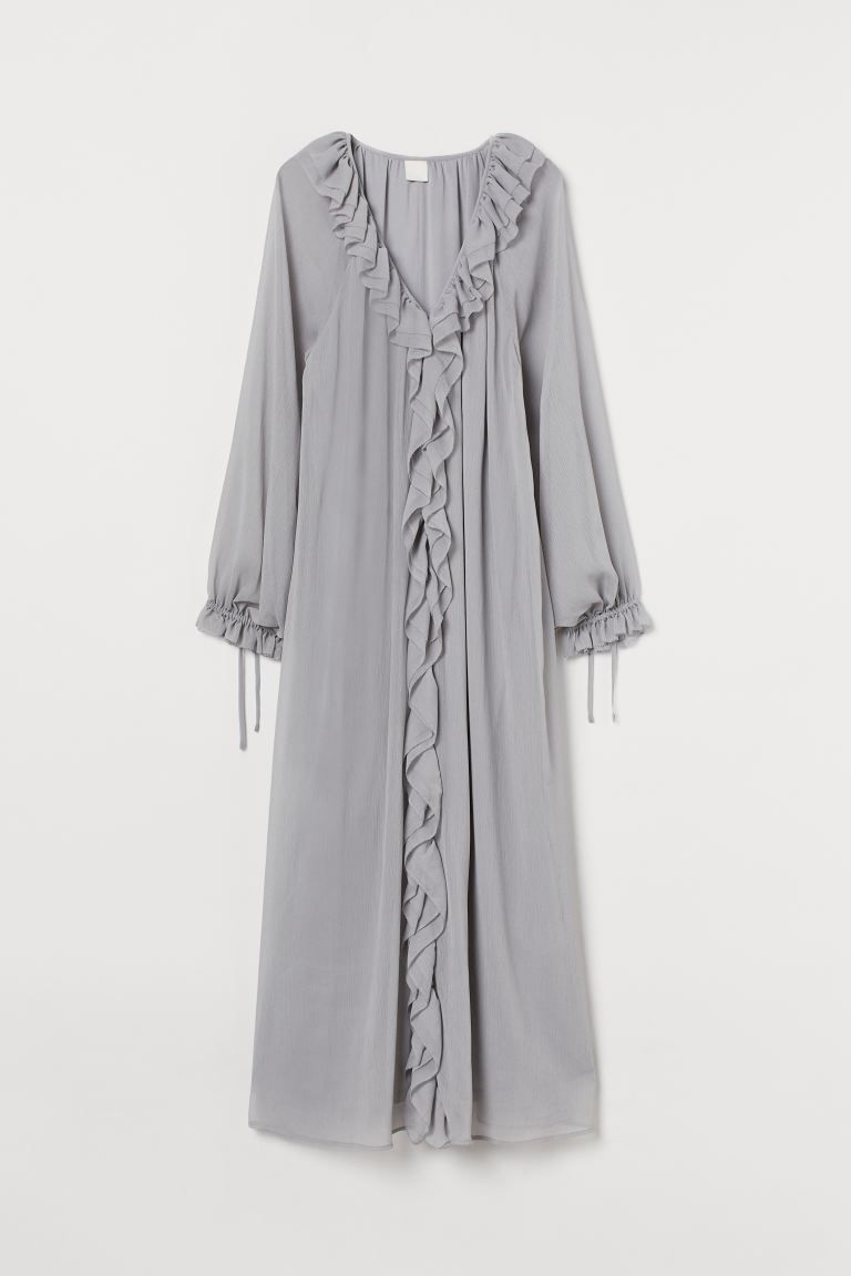Long Ruffle-trimmed Dress | H&M (US)