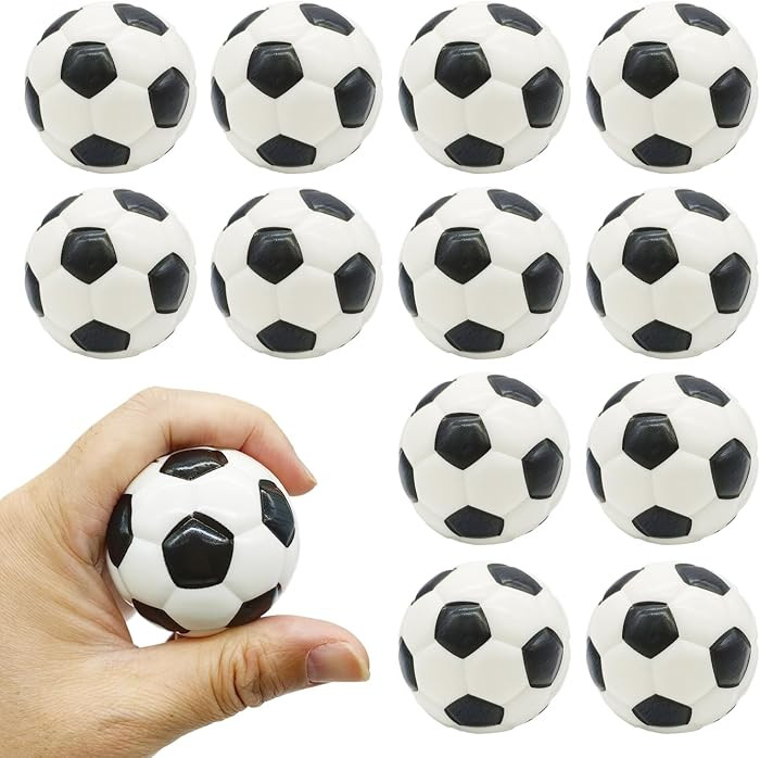 12 Pack Mini Soccer Stress Balls 2 Inch Small Sports Balls Soft Foam Soccer Squeeze Balls for Par... | Amazon (US)