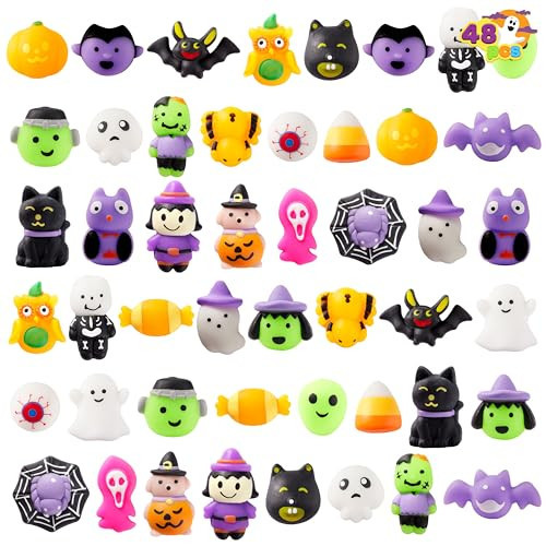 JOYIN 24 Pcs Halloween Mochi Squishy Toys, Halloween Classies Character Squishy Toys for Halloween Christmas Party Favors, Boys & Girls Birthday Gifts, Classroom Prize, Goodie Bag | Amazon (US)