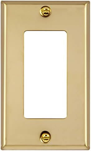 ENERLITES Decorator Switch or Outlet Metal Wall Plate, Stainless Steel Outlet Cover, Corrosion Re... | Amazon (US)