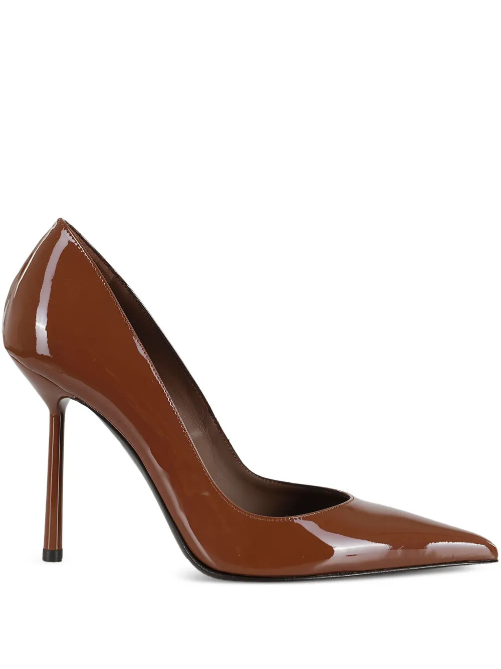Le Silla Pumps a Punta In Pelle Verniciata | Marrone | FARFETCH IT | Farfetch Global