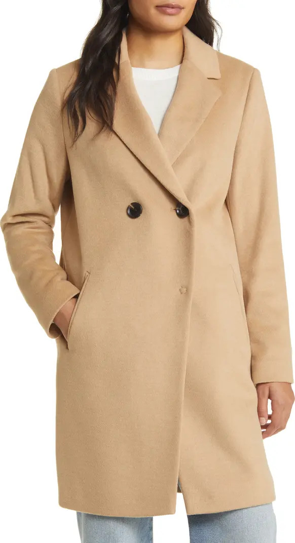 Double Breasted Wool Blend Coat | Nordstrom