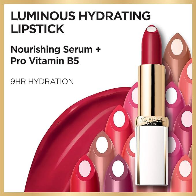 L’Oréal Paris Age Perfect Luminous Hydrating Lipstick + Nourishing Serum, Bright Mocha, 0.13 o... | Amazon (US)