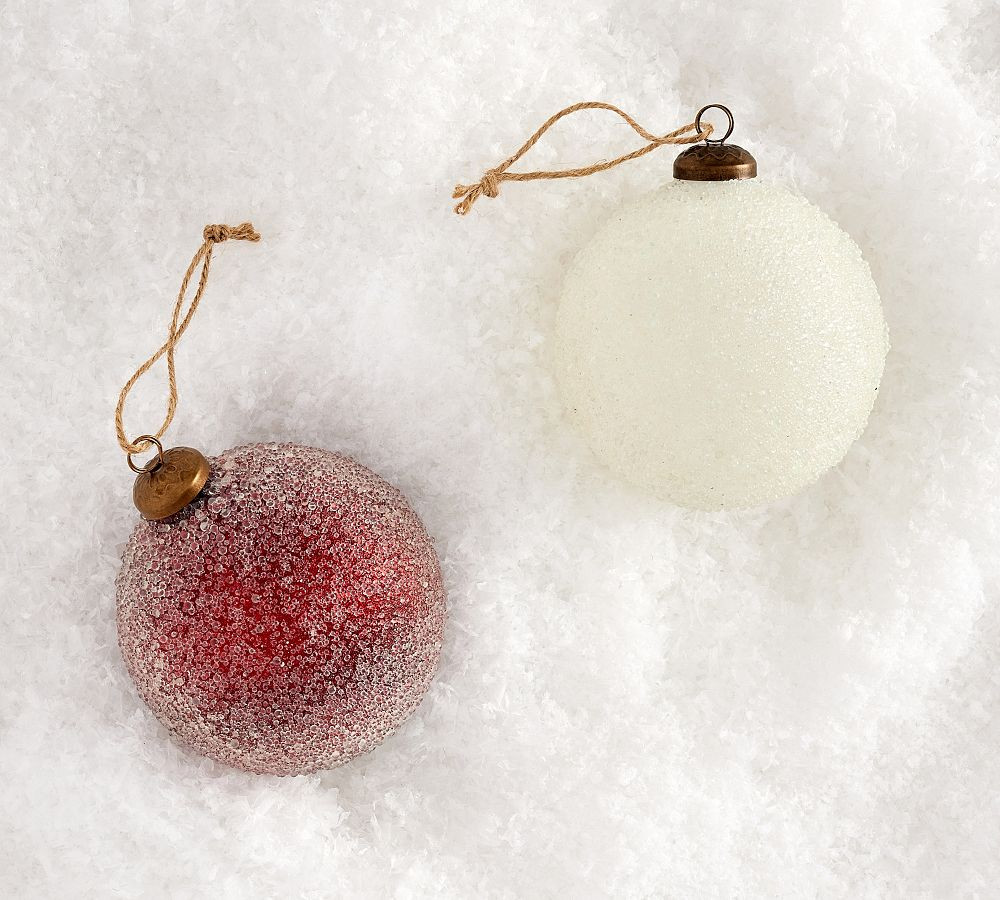 Caviar Crusted Ornaments | Pottery Barn (US)