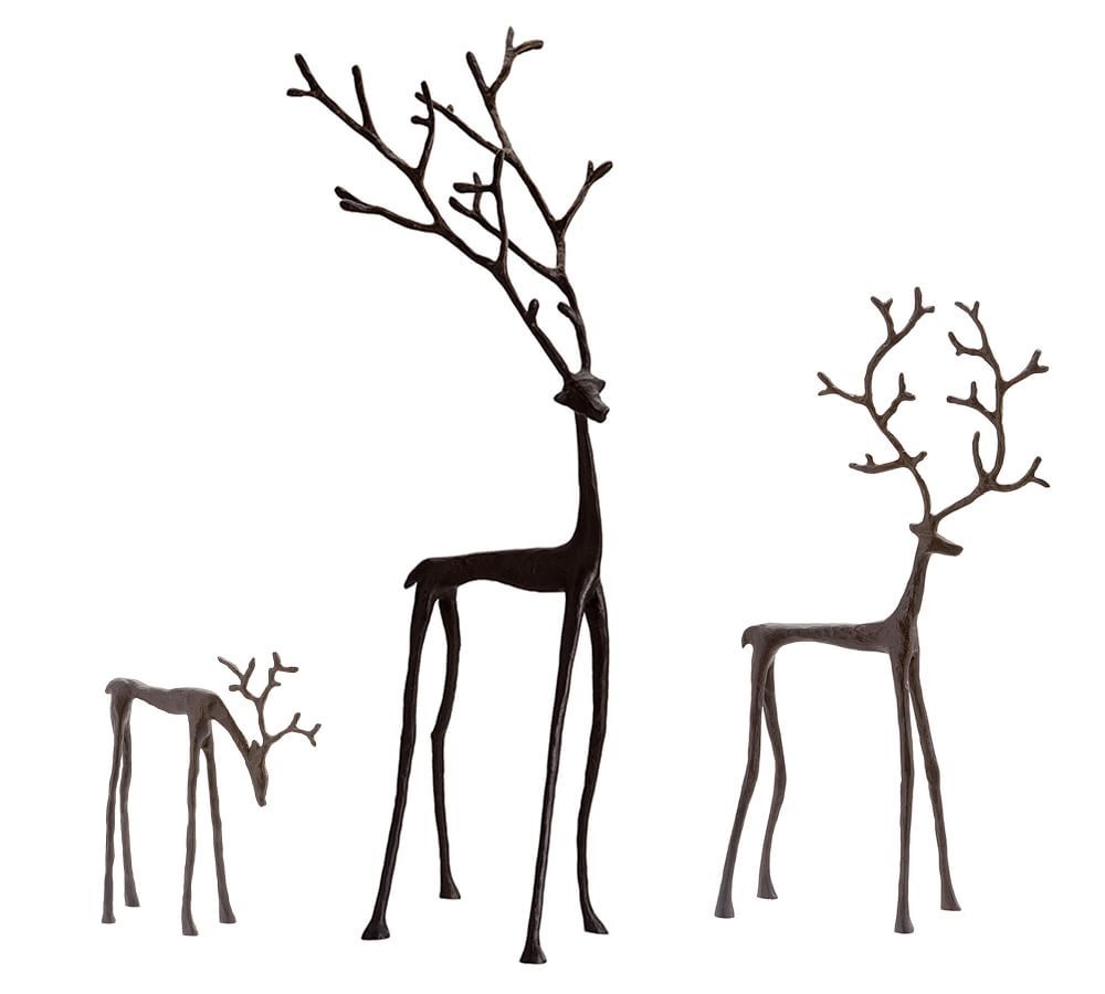 Bronze Sculpted Reindeer | Pottery Barn (US)