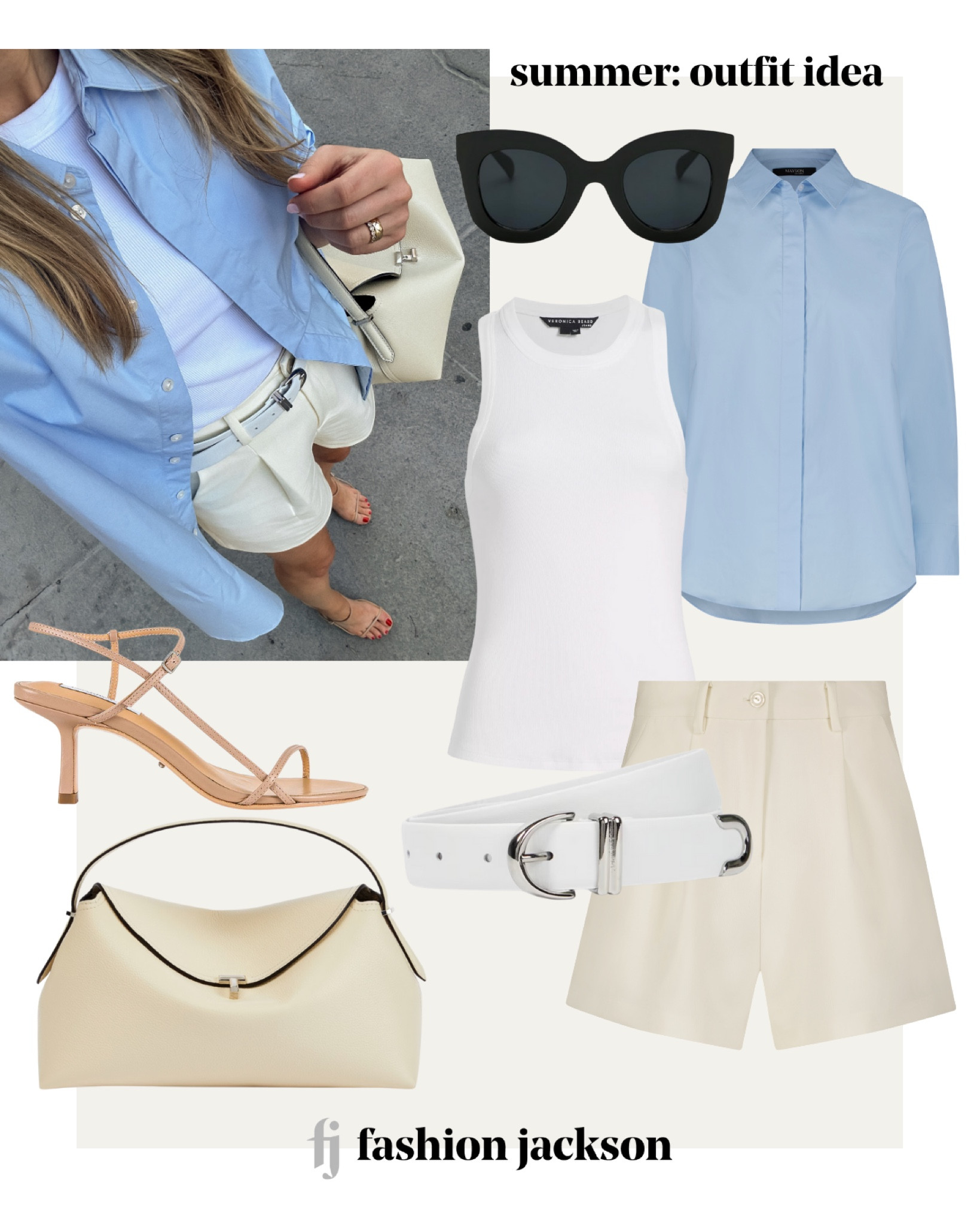 Fashion Jackson summer outfit idea. Use code FJ15 for a discount on the blue shirt and shorts from MAYSON the label!
Shirt - I sized up to a 10 for a very oversized fit. Size 4 is my true size. 
Tank - size XS
Shorts - size 6. These run small I suggest sizing up. 
Shoes/Belt true to size 
#fashionjackson #summeroutfit #shorts
#sandals


#LTKFindsUnder100 #LTKStyleTip #LTKOver40
