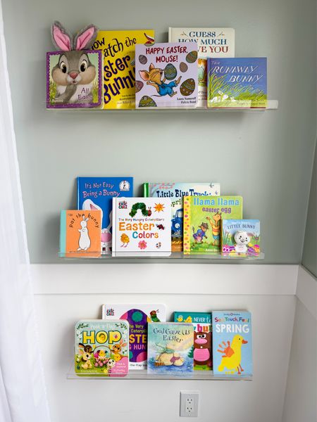 Easter kids books // toddler books // spring books // Easter book shelfie // playroom book shelves

#LTKhome #LTKSeasonal #LTKkids