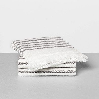 Core Stripe Bath Towels Railroad Gray - Hearth & Hand™ with Magnolia | Target