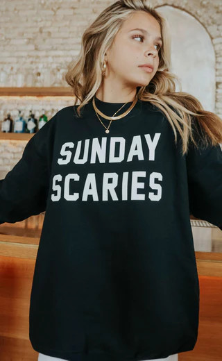 friday + saturday: sunday scaries sweatshirt | RIFFRAFF
