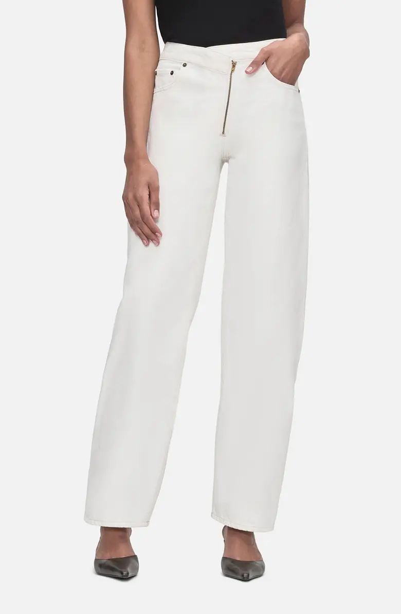 FRAME Angled Zip Barrel Jeans | Nordstrom | Nordstrom