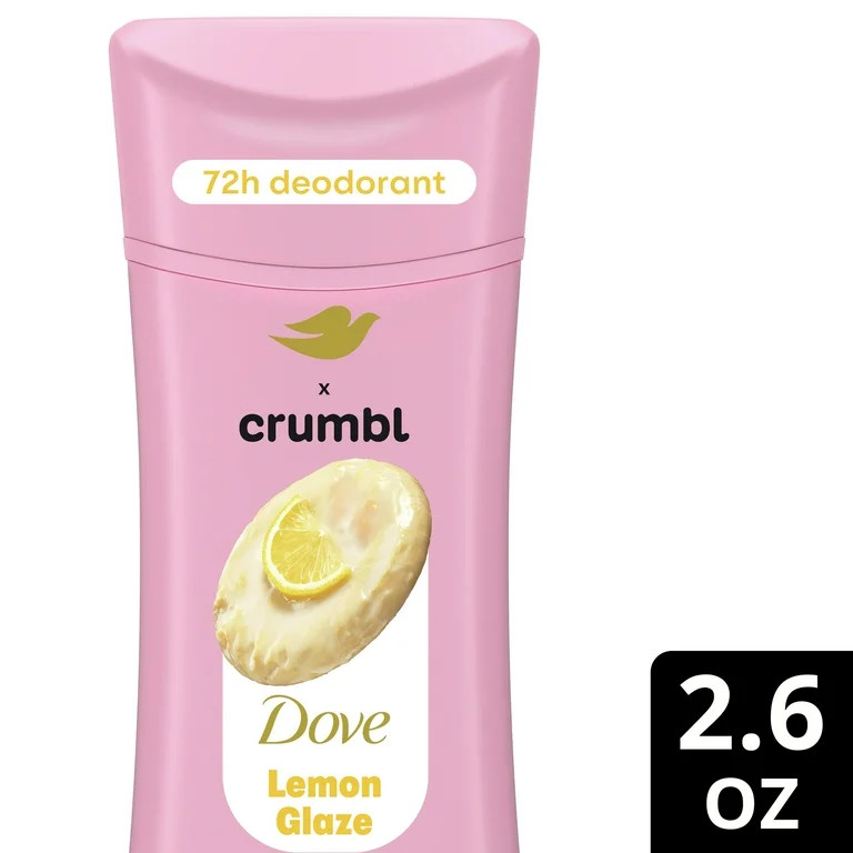 Dove Crumbl Deodorant Stick Crumbl Lemon Glaze Aluminum Free, 2.6 oz | Walmart (US)