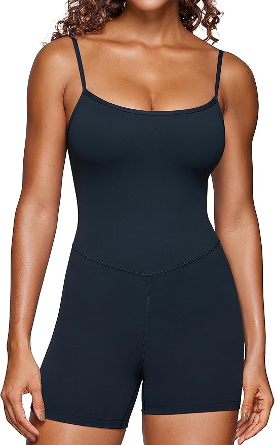 CRZ YOGA Womens Butterluxe Athletic Adjustable Strap Rompers Workout One Piece Sleeveless Jumpsui... | Amazon (US)