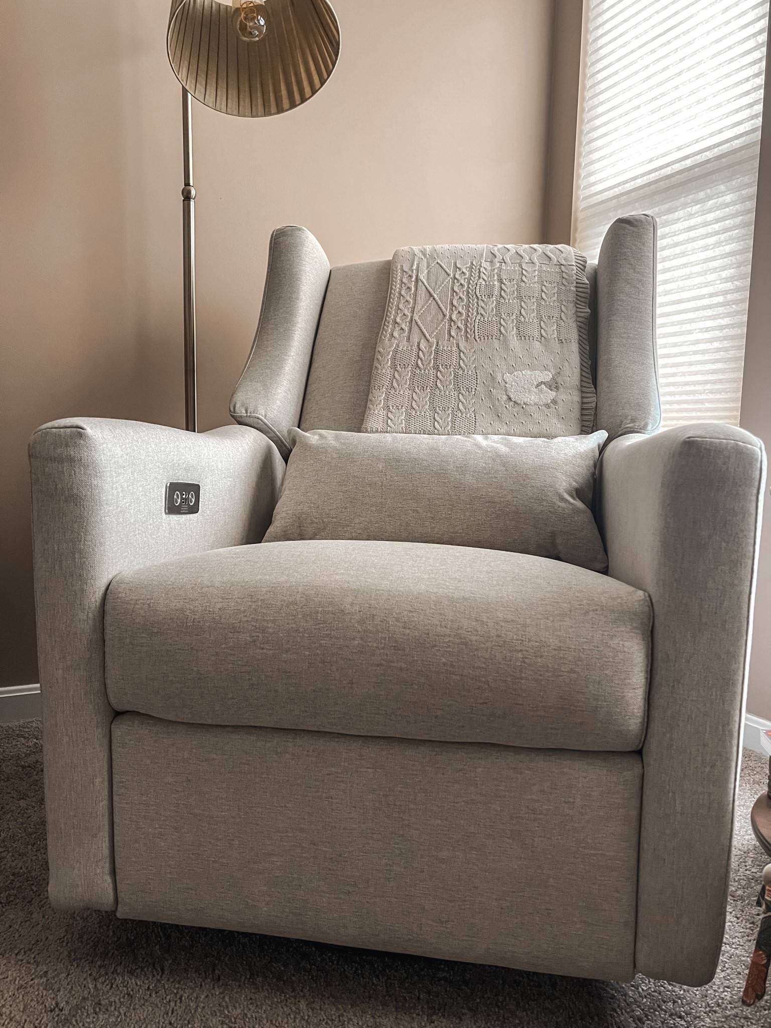 Our nursery glider is ON SALE for Cyber Monday✨Love this chair so much — it swivels, rocks AND reclines! It has a USB port to charge your phone, it’s made with performance material that cleans up easily, & most importantly, it’s sooooo comfy!!

#LTKBaby #LTKCyberWeek #LTKHome