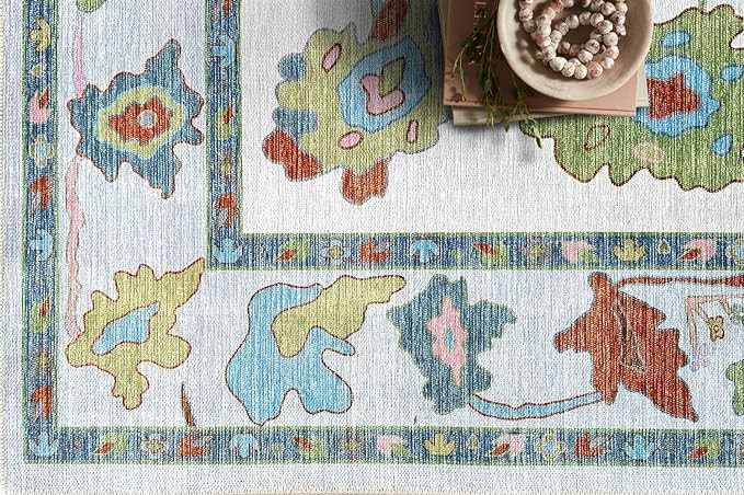 Oushak Rug, Colorful Vintage Eclectic Turkish Floral Pastel Large Oversized Area Rugs for Living ... | Amazon (US)