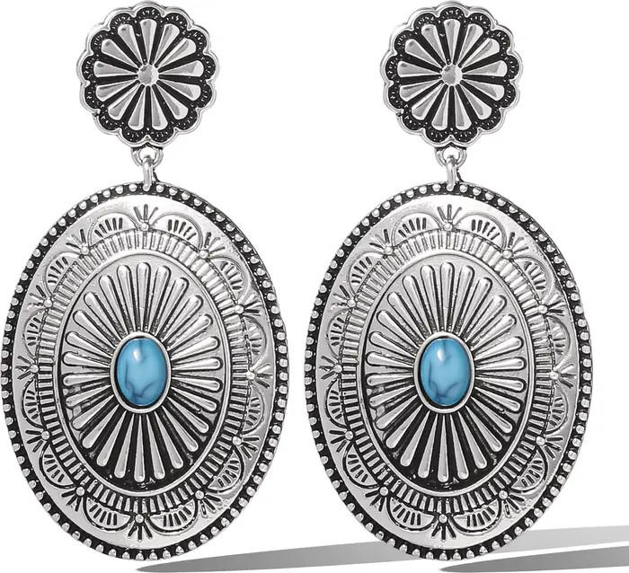 Jessica Simpson Western Round Concho Drop Earrings | Nordstrom | Nordstrom