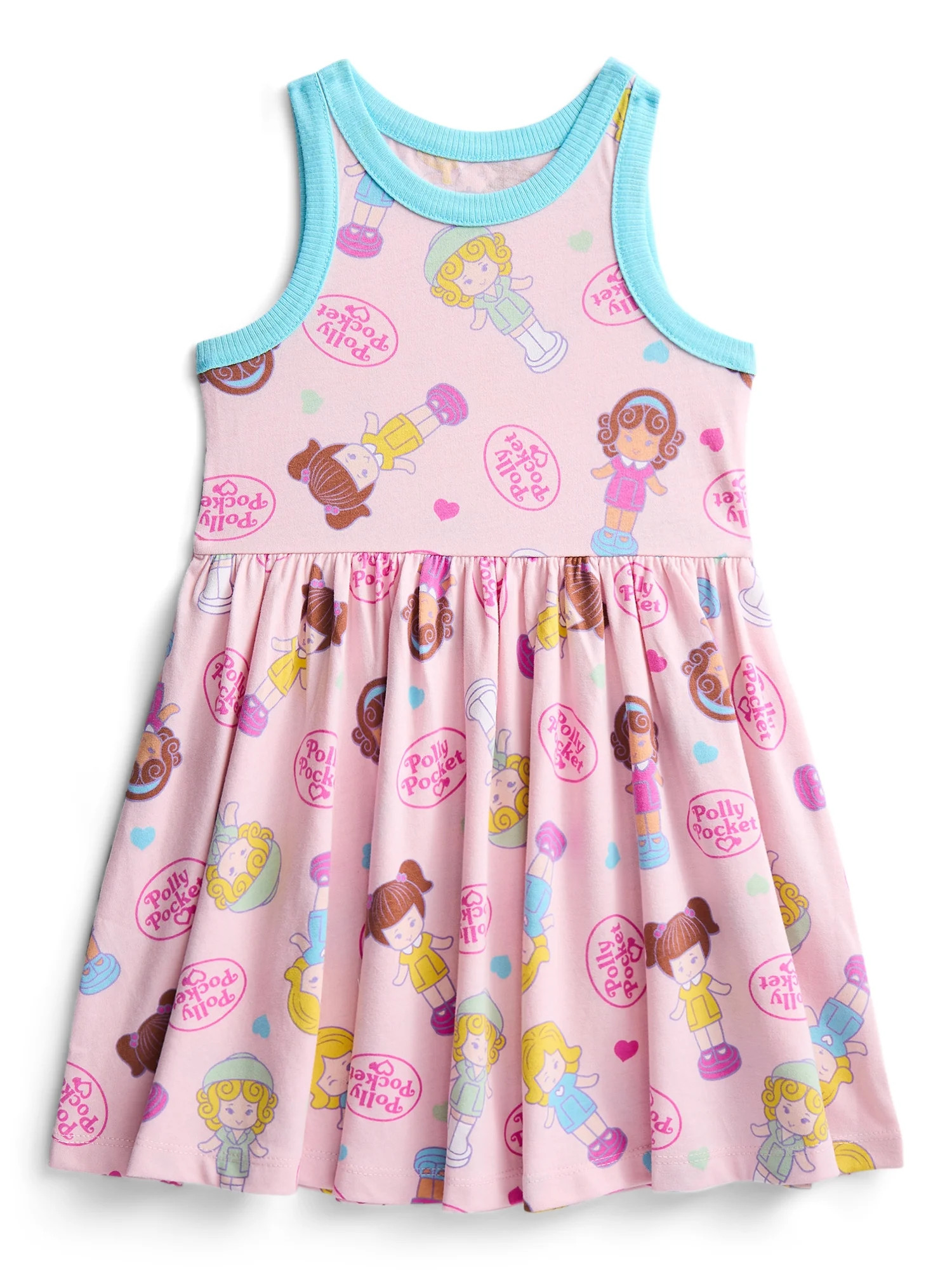 Polly Pocket Toddler Girls Allover Print Graphic Tank Dress, Sizes 12M-5T - Walmart.com | Walmart (US)