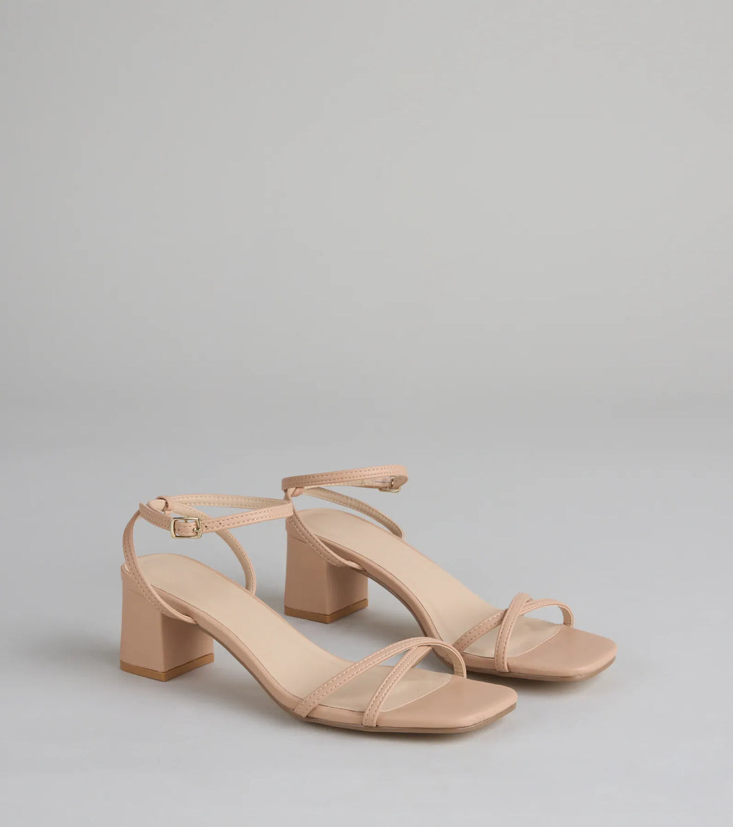 On Repeat Strappy Block Heels | Windsor Stores