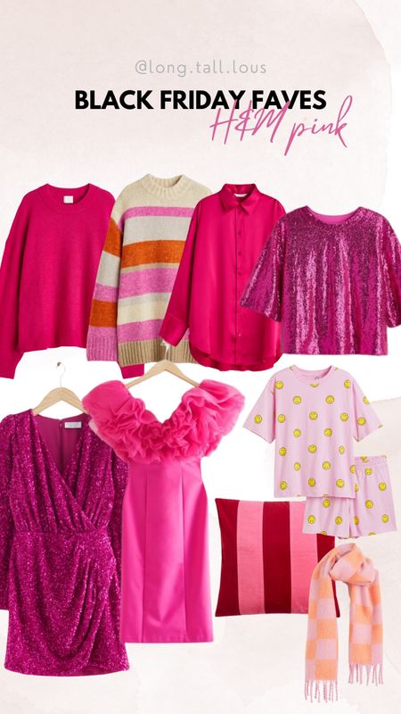 My Black Friday favorites from H&M the pink edition. 

The magenta and the striped sweater, I wear in medium. The magenta satin blouse in large. The sequin top in medium and the smiley pyjama’s in medium. 



#LTKCyberweek #LTKeurope #LTKSeasonal