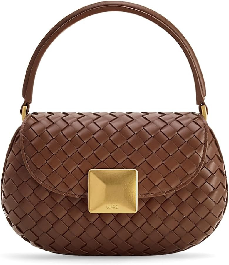 JW PEI Women's Zuri Hand Woven Round Top Handle Bag - Brown | Amazon (US)