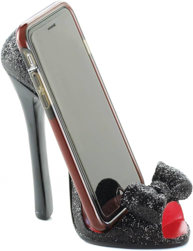 Black Bow Shoe Phone Holder 5.25x2.5x5.62" | Amazon (US)