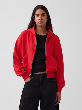 VintageSoft Terry Oversized Wedge Zip Hoodie | Gap (US)