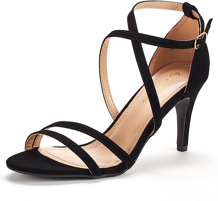 DREAM PAIRS Women's Gigi Fashion Stilettos Open Toe Pump Heel Sandals | Amazon (US)
