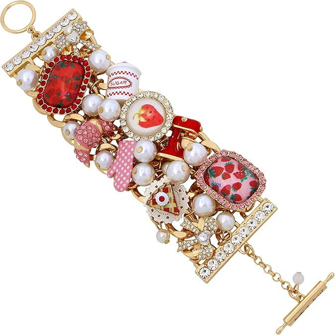 Betsey Johnson Valentines Valentine's Day Conversation Candy Hearts Bracelet | Amazon (US)