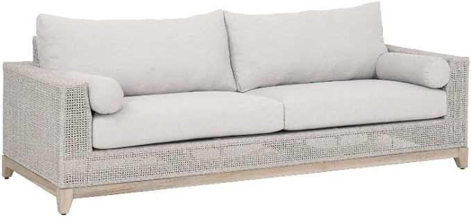 Woven Tropez 90" Fabric Outdoor Sofa in Gray | Amazon (US)