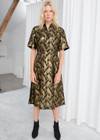 Click for more info about Metallic Jacquard Shirt Dress