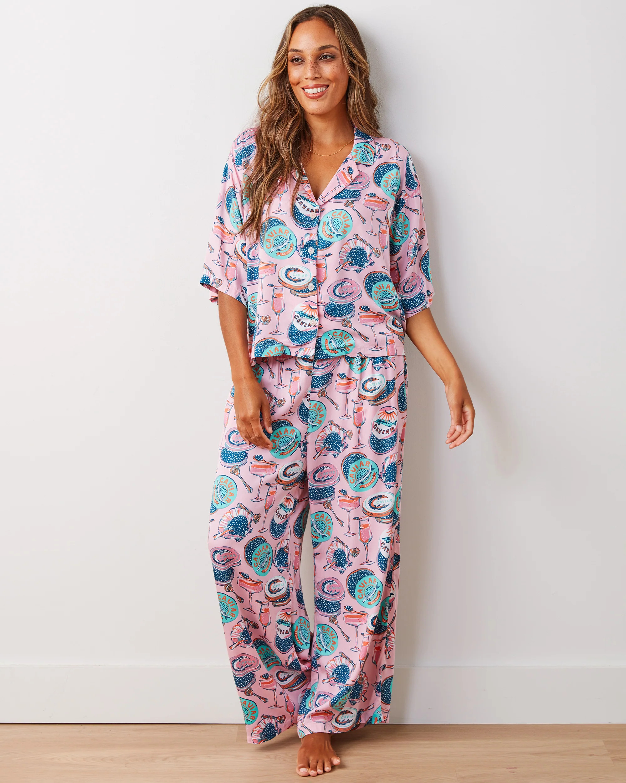 Champagne & Caviar - Women's Satin Wildest Dreams Set - Blush | Printfresh
