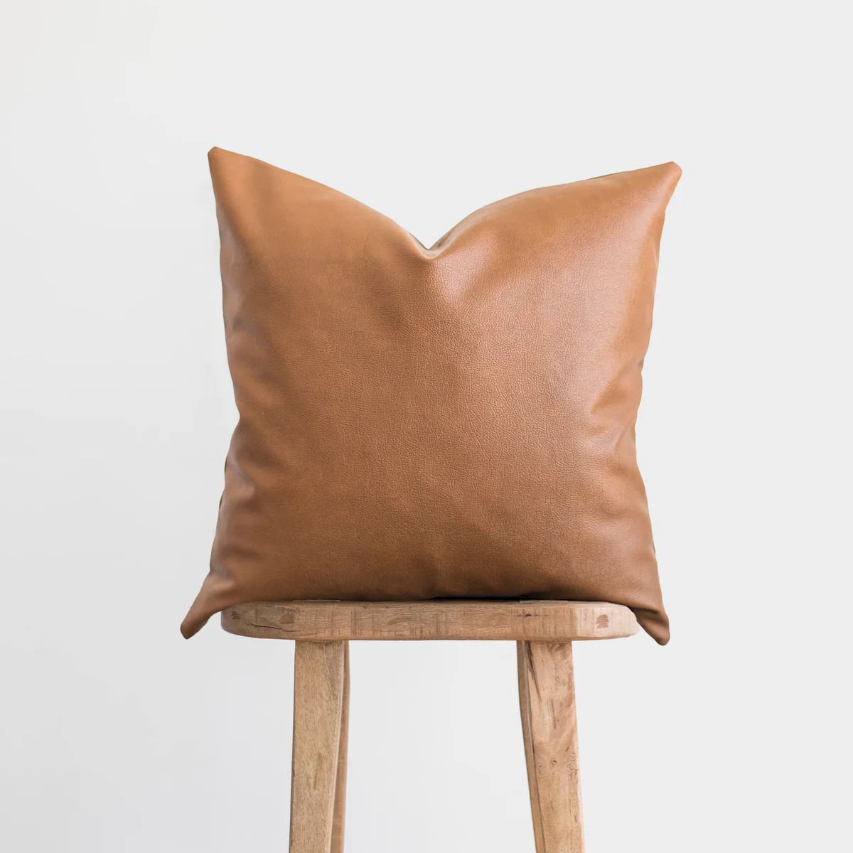 Milo - Faux Leather Pillow Cover | Woven Nook