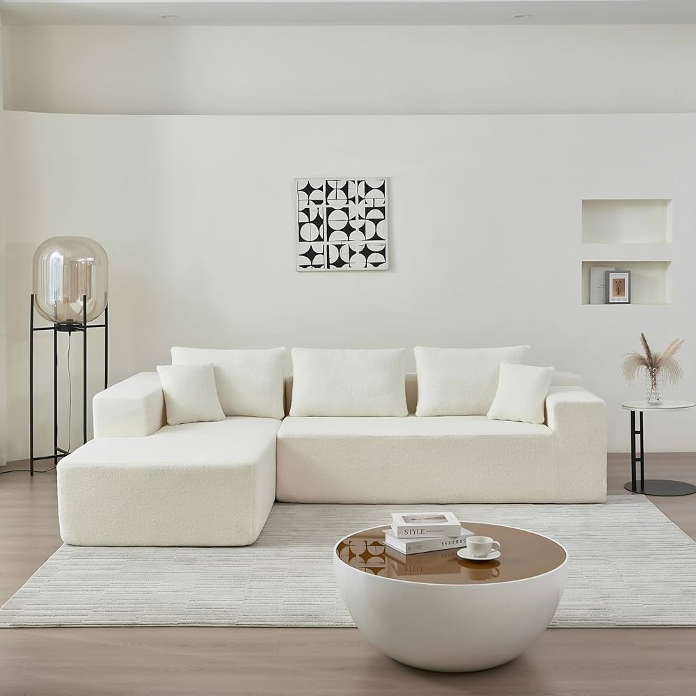 104" Modular Sectional Couch, L-Shape Sofa with Deep Seat for Living Room, Modern Cloud Couches S... | Amazon (US)
