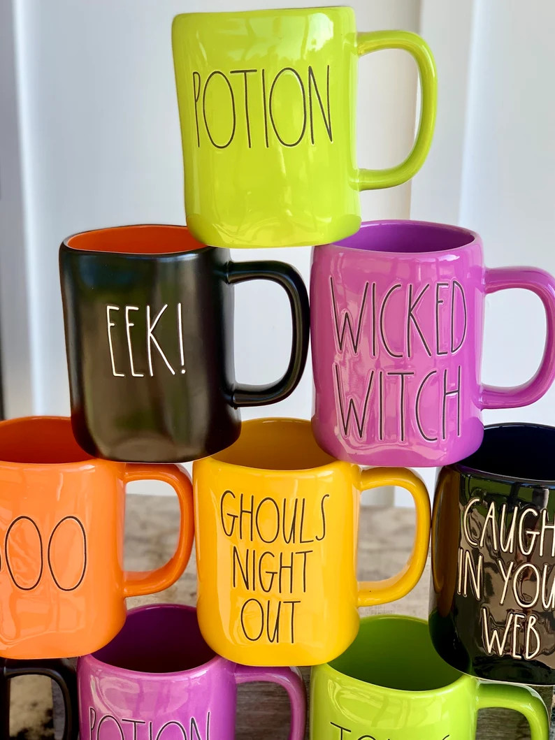 Rae Dunn Halloween Mug Rae Dunn witch Mug Rae Dunn ghost mug Rae Dunn Coffee Mug Rae Dunn Hallowe... | Etsy (US)