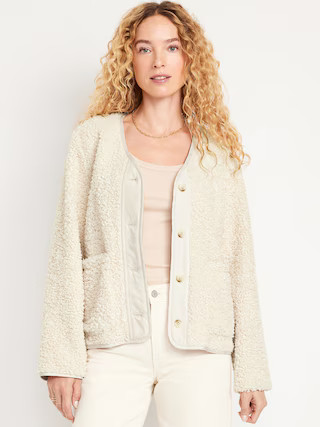 Button-Down Sherpa Jacket | Old Navy (US)