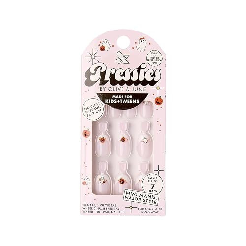 Olive & June Kids Halloween Press-On Nail Tabs, Trick or Treat French | Amazon (US)