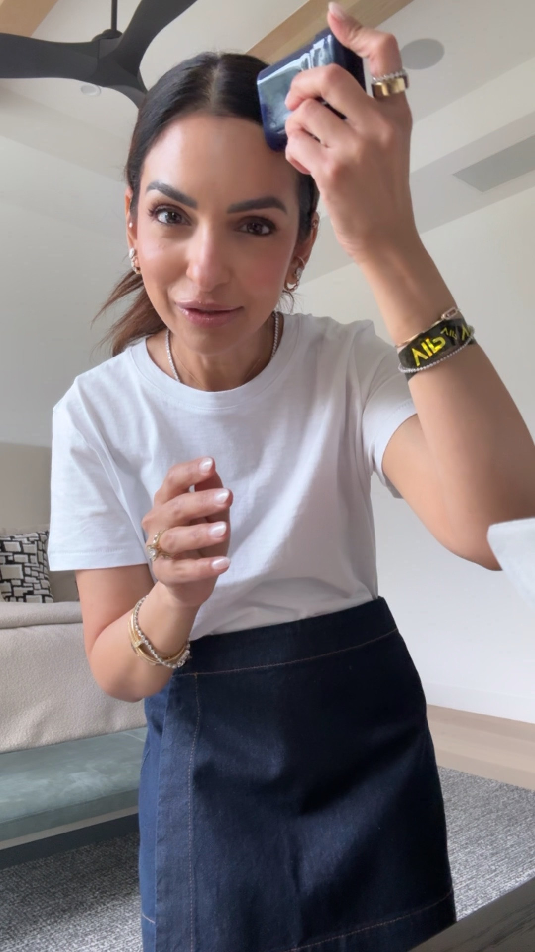The styling products I'm loving for a sleek pulled back pony!
I started with the styling cream and then secured my hair. After that I use the frizz spray to tame all the little baby hairs and finish off with the slick back stick to get that sleek look

#LTKgrwm