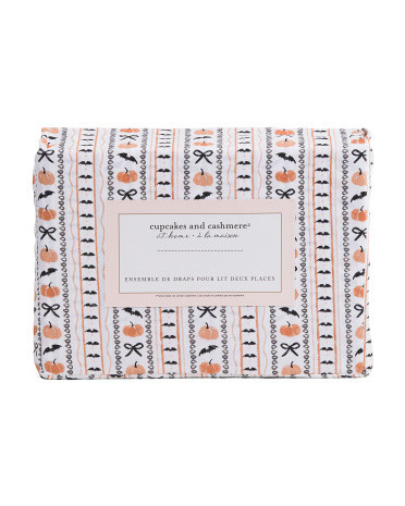 Pumpkin Party Striped Sheet Set | TJ Maxx