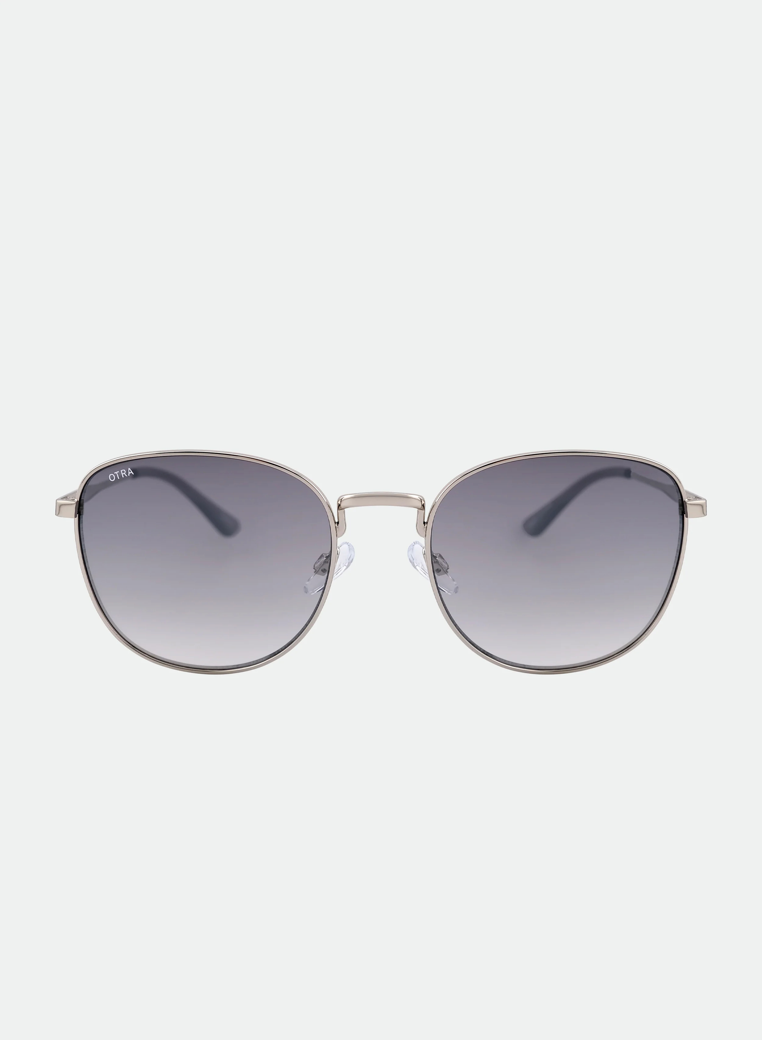 Daphne Silver Round Sunglasses – Ocean Mirror Lens | Otra Eyewear