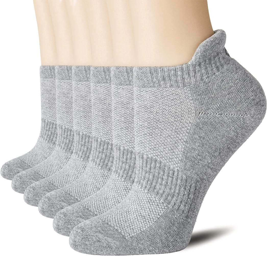 CS CELERSPORT 6 Pairs Ankle Athletic Running Socks Low Cut Sports Tab Socks for Men and Women | Amazon (US)